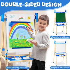 Doselie easel green chalkboard side for vibrant chalk drawings