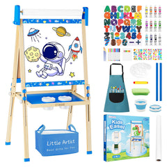 Doselie easel with top paper roll for continuous art sessions
