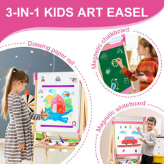 Doselie easel magnetic whiteboard for quick doodles and messages.