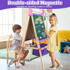 Doselie storage basket and magnetic rulers organize art time neatly