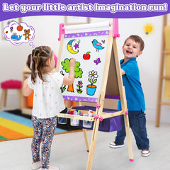 Doselie sturdy natural pine wood easel for safe, durable use