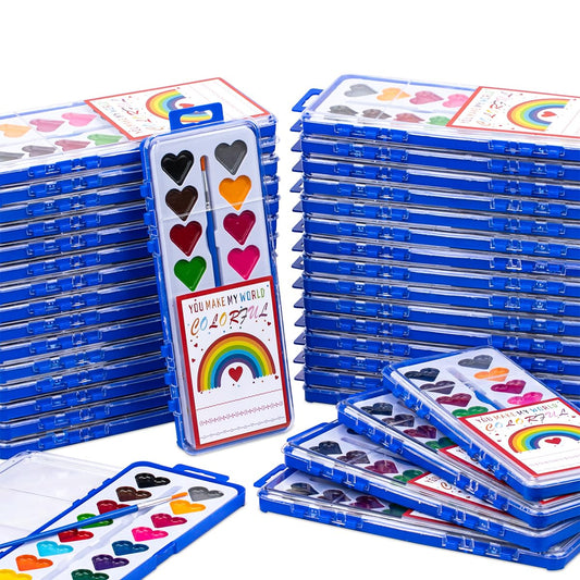 DOSEWART heart watercolor set front view with vibrant pigments for kids' art.