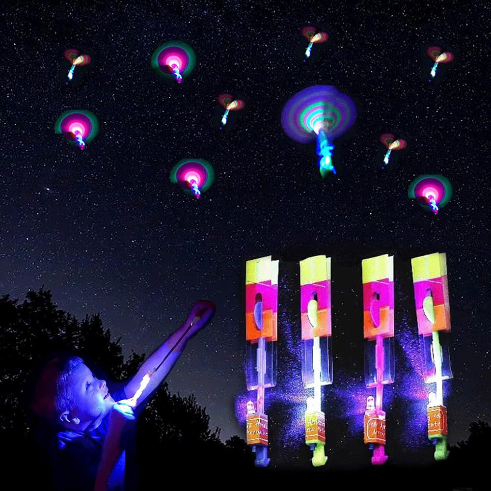 Dossini LED Arrow Helicopter assembly showing easy setup for kids' playtime.