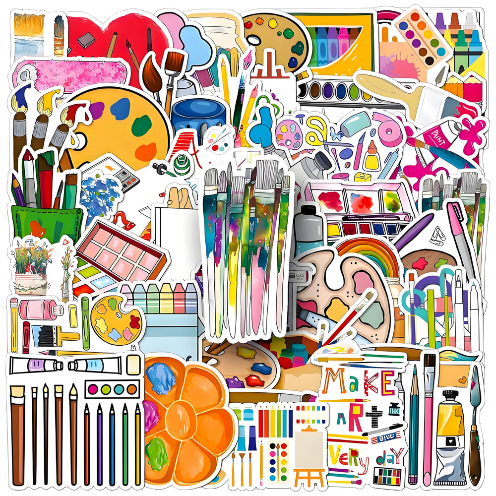 DothRayan Art Painting Stickers on a laptop for personalized style and inspiration