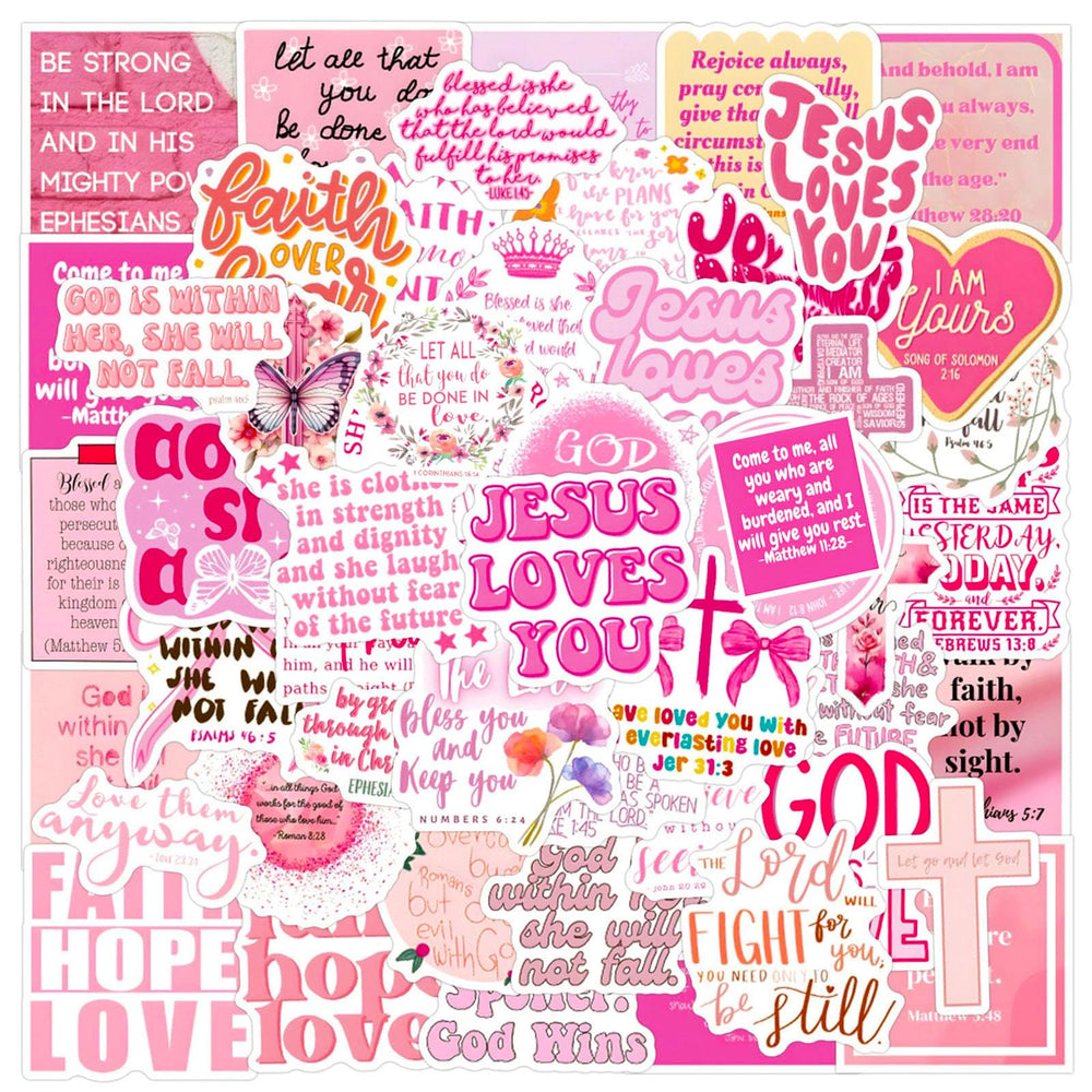 DothRayan Bible Verse Stickers Pack for water bottles and journals, durable and waterproof.