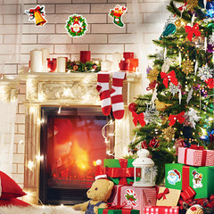 DothRayan Christmas Tree sticker offers cheerful accents for tags and crafts.