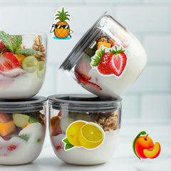 DothRayan fruit stickers with vivid colors for gifts and crafts