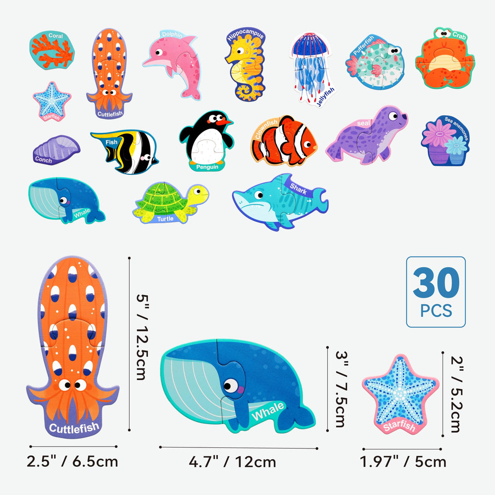 Fridge magnet play with Dotimo Kids puzzle for kitchen learning moments