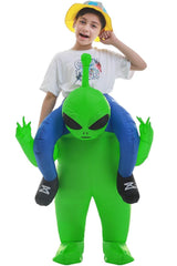 Double Couple alien inflatable costume front view for Halloween-ready fun