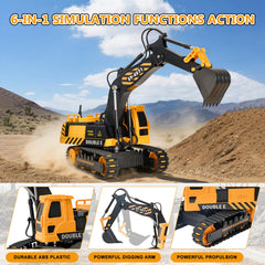 Double E RC excavator toy digging action for material handling