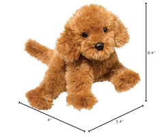 Douglas Addie cuddle-ready Labradoodle plush in a pose, perfect for bedtime snuggles.