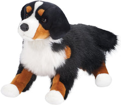 Douglas Alps Bernese Mountain Dog plush front view, a cuddly companion for nap time.