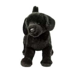 Douglas Chester Black Lab plush face: expressive eyes for lifelike charm.