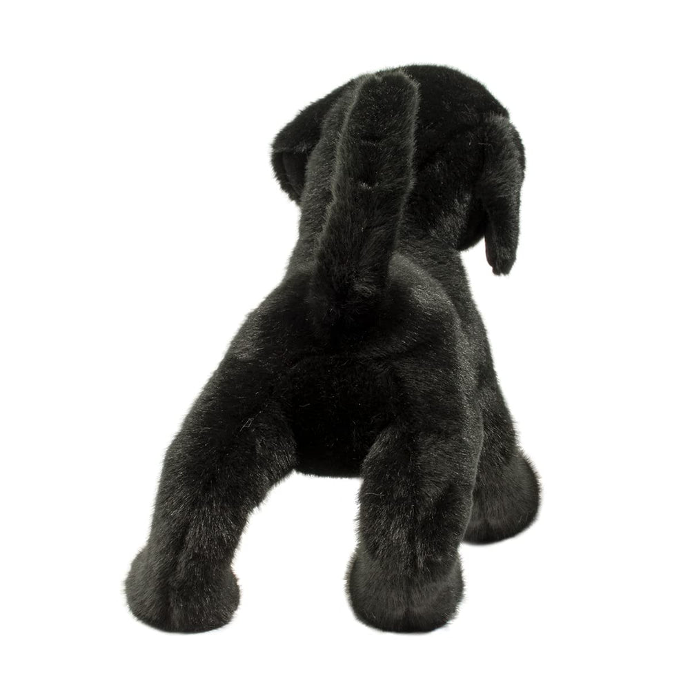 Douglas Chester Black Lab plush weight: bean-weighted for floppy posability.