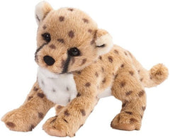 Douglas Chillin' Cheetah Cub plush with poseable body, ideal for cuddling and imaginative play.