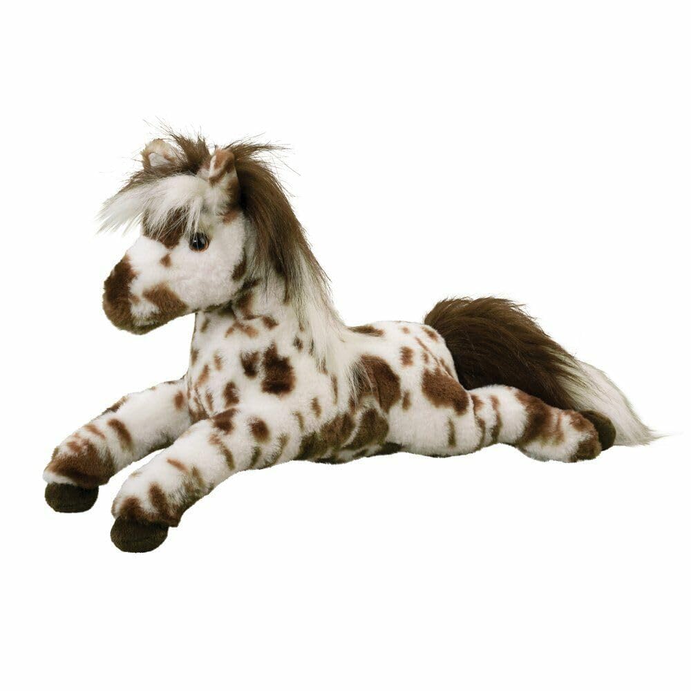 Douglas Duke Leopard Appaloosa Horse Plush shows a soft coat for gentle cuddles.