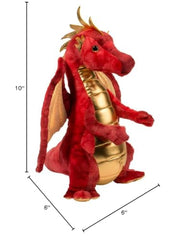 Douglas Eugene Red Dragon plush is surface washable for easy cleanup.
