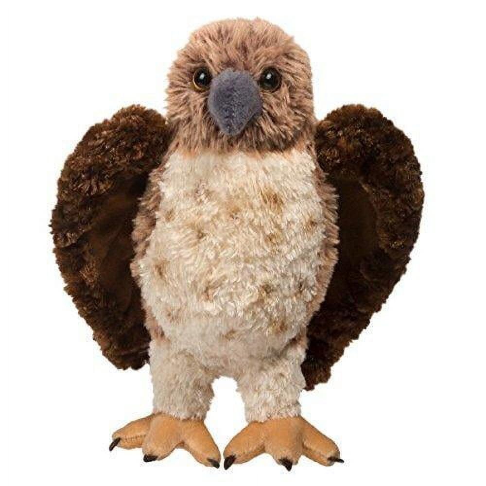 Douglas Orion red-tailed hawk plush, full-body view, ideal for classroom learning and imaginative play.