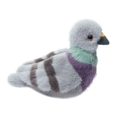 Douglas Parker Pigeon Plush on a shelf enhances cozy bird-themed decor.
