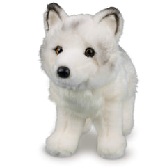 Ultra-soft fur texture of Douglas Snow Queen arctic fox plush.