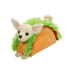 Douglas Taco Chihuahua Macaroon plush with soft taco shell and cuddly chihuahua for cozy play