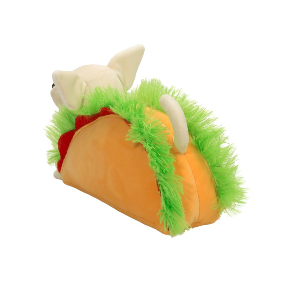 Douglas Cuddle Toys logo and Keene, NH design details on the Taco Chihuahua Macaroon