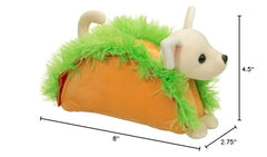 Durable stitching and machine washable taco chihuahua plush by Douglas