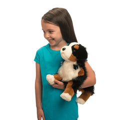 Douglas Trevor Bernese Mountain Dog Plush close-up of nose and face for comforting companionship