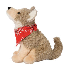 Douglas Trickster Coyote with red bandana, ideal for storytelling and room display