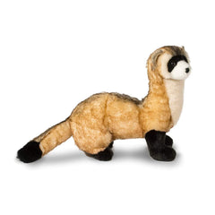 Douglas Vince Black Footed Ferret plush nose detail with flocking