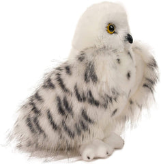 Wizard Snowy Owl plush with bright yellow eyes for storytelling focus.