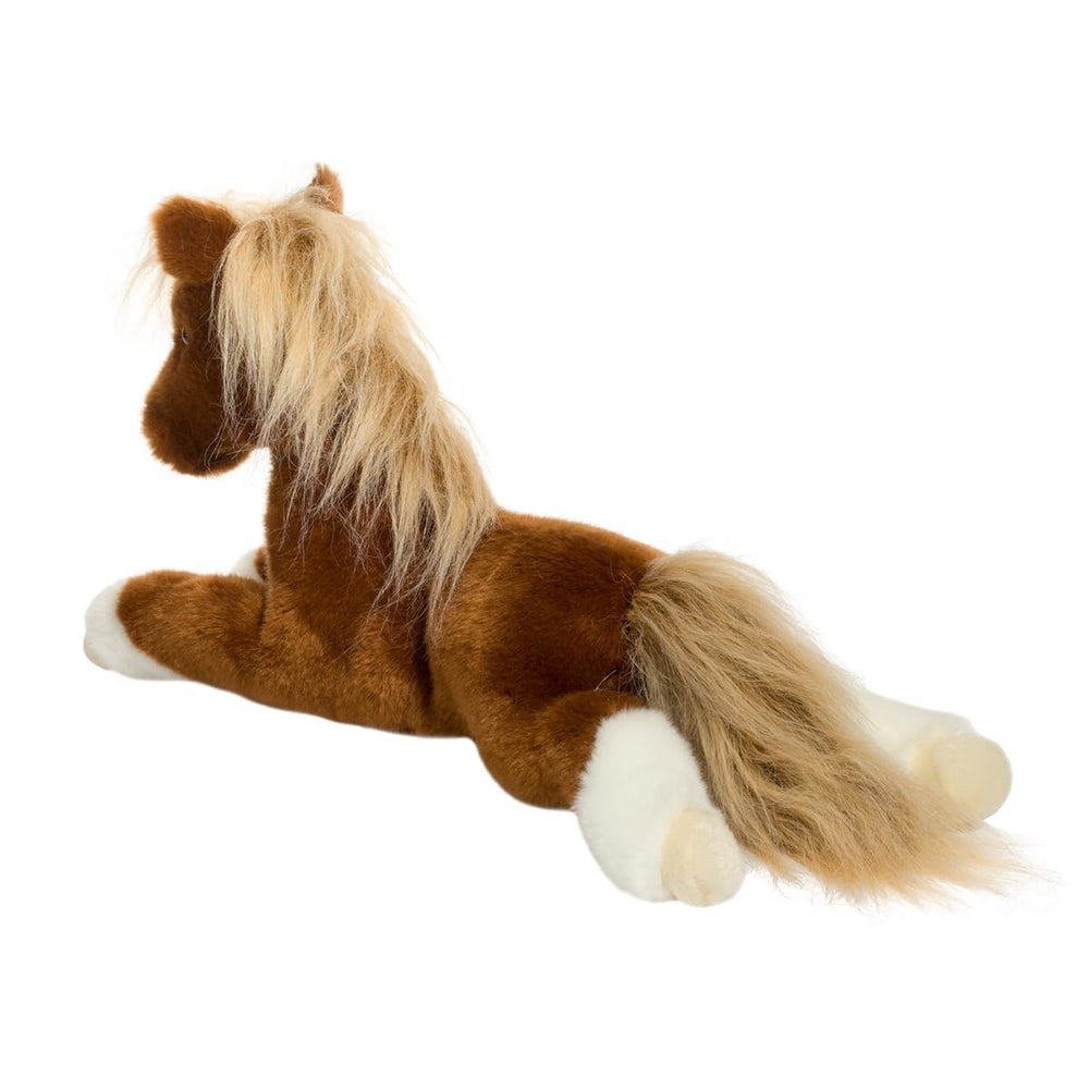 Douglas Wrangler plush face features amber eyes for lifelike play.