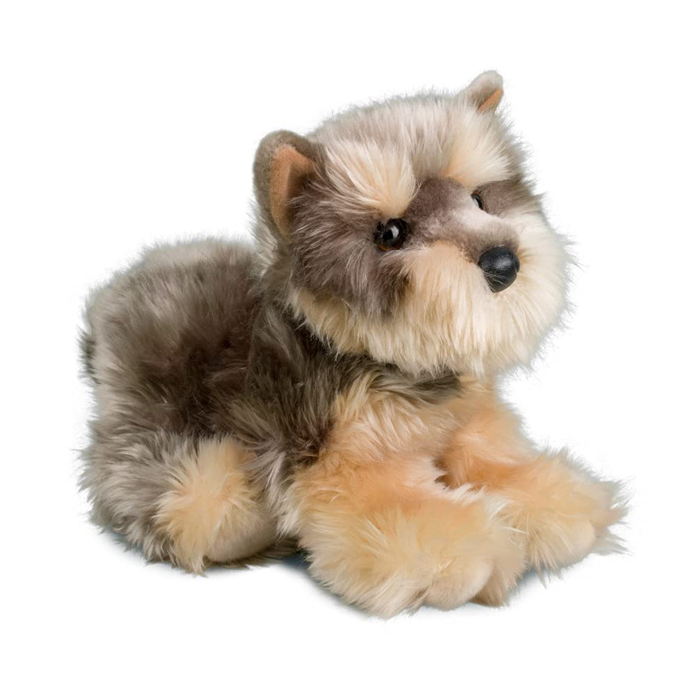 Douglas Yettie Yorkie plush brown eyes give warm expression.
