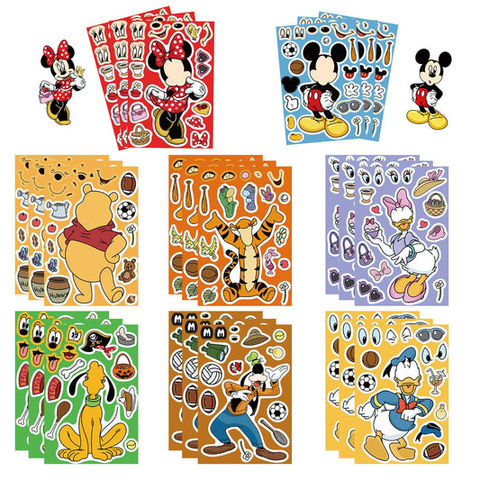 Dovipta cute stickers 24 sheets with classic characters for classroom decor