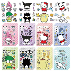 Dovipta make-a-face stickers with eight princess patterns for playful customization.