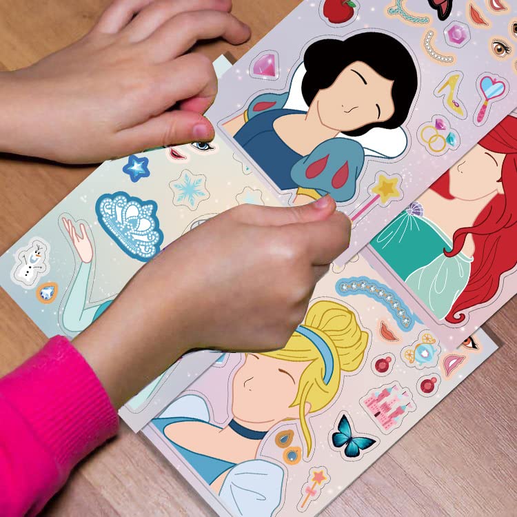 Dovipta princess face stickers 8 patterns for DIY projects and gifts.