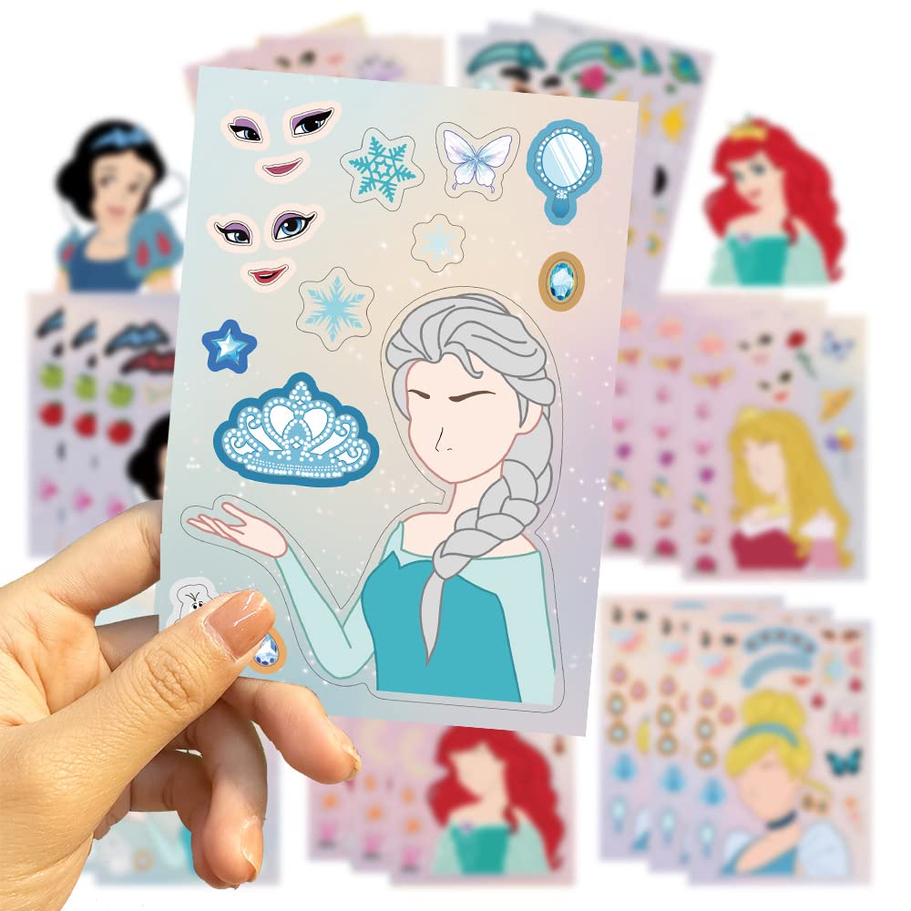Dovipta princess stickers ideal for water bottles, notebooks, laptops, and cars.