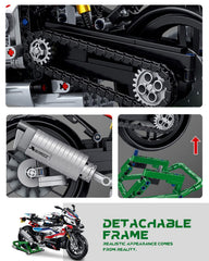 dOvOb 1000 RR model instruction book close-up illustrates guided steps