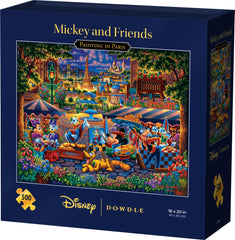 Dowdle Mickey & Friends Paris puzzle - vibrant scene for family puzzle night.