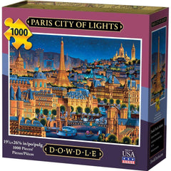 Dowdle Paris City of Lights puzzle box with magnetic closure for display
