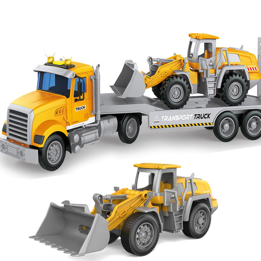 Dowellin carrier truck front view; realistic lights spark imaginative play.