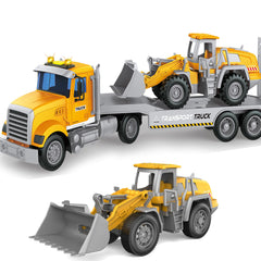 Dowellin carrier truck front view; realistic lights spark imaginative play.