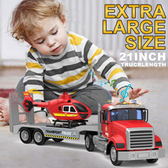Dowellin fire-police-truck side view encourages role-play adventures