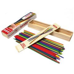 DOXISHRUKY classic wooden pick-up sticks set of 41 pieces for family fun