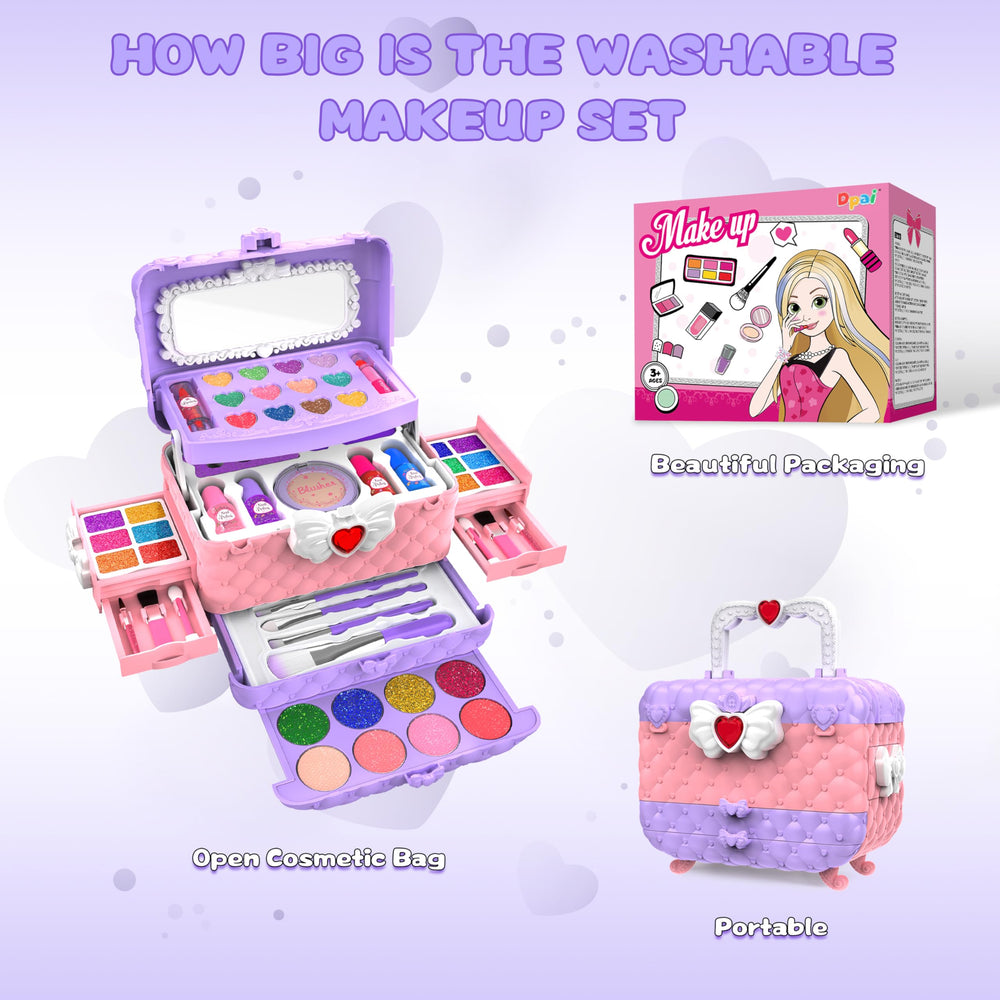 Dpai makeup brushes provide gentle, kid-friendly application.