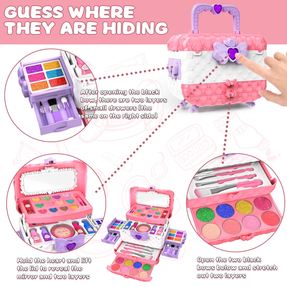 Dpai princess makeup set with mirror for dress-up imagination.