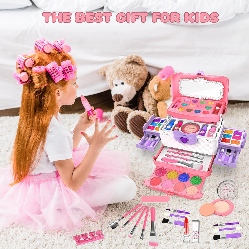 Dpai vanity set with carrying handle for portable princess play.