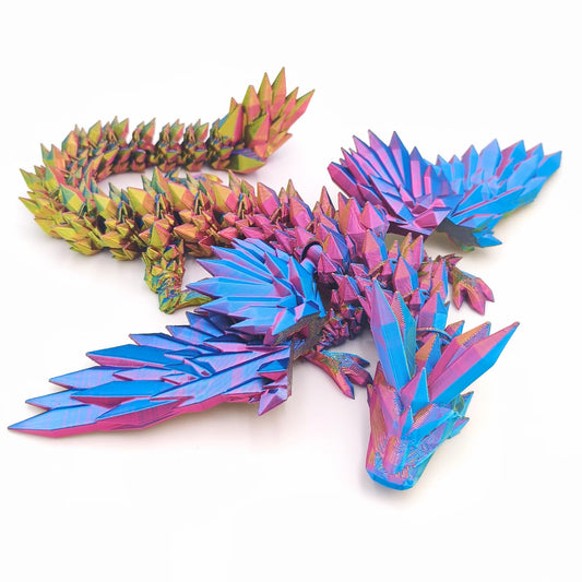 Dpcirk 18-inch dragon with wings for desk display and imaginative play.