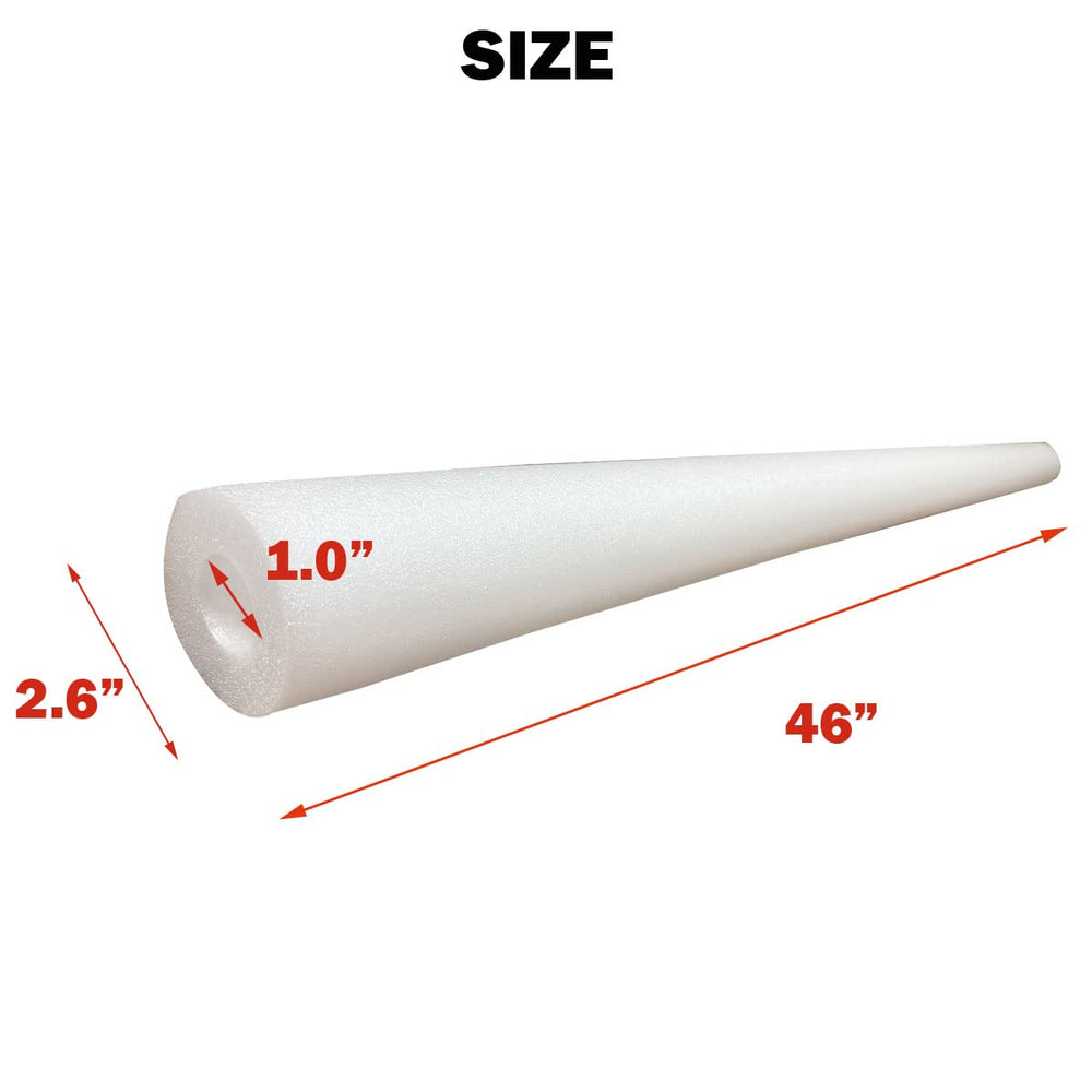 DQFAQYY Pool Noodle 46inch White Two-Pack dense foam for buoyant support
