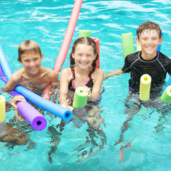 DQFAQYY Pool Noodle side view demonstrates compact length for easy handling